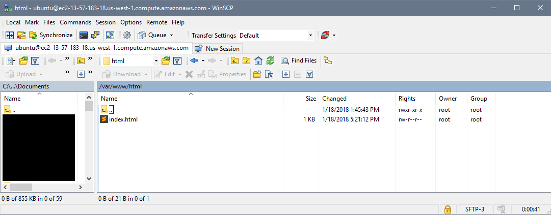 WinSCP HTML Directory